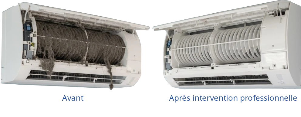 Nettoyage exhaustif de climatiseurs encrassés sur Béziers et Sète pour un résultat impeccable