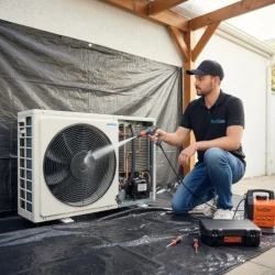 Nettoyage de l'unité extérieure de votre climatisation à Vias, Portiragnes, Murviel-les-Béziers par RespiCLIM