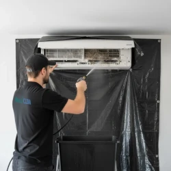 Pas de coup de spray à la bombe nettoyante insuffisant: Respiclim dépoussière, désinfecte et nettoie à haute pression votre climatisation sur Balaruc, Sète et Frontignan